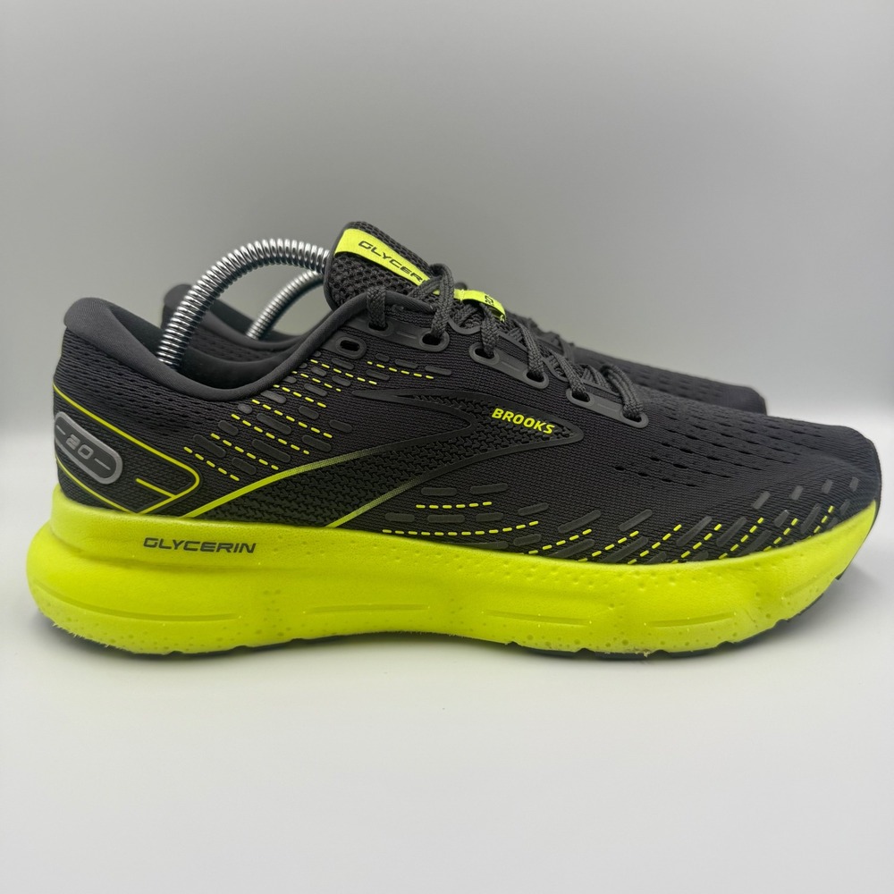 Brooks Glycerin 20 Women Size 11 Running Shoes 1203691B012 Grey Yellow